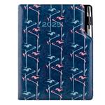 Diář DESIGN týdenní speciál A5 2025 - modrá - Flamingo
