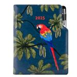 Diář DESIGN týdenní B6 2025 - modrá - Papoušek