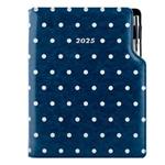 Diář DESIGN týdenní B6 2025 - modrá - puntíky