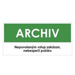 ARCHIV, zelená, plast 2 mm 190x90 mm