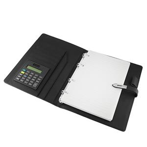 Blok Celine A5 s pojistkou a pevnými voděodolnými gumovými deskami - černá