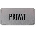 Cedulka na dveře - Privat, hliníková tabulka, 160 x 80 mm