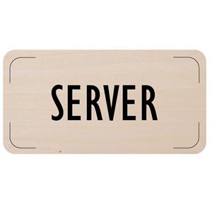 Cedulka na dveře - Server, dřevěná tabulka, 160 x 80 mm