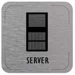 Cedulka na dveře - Server - piktogram, hliníková tabulka, 80 x 80 mm