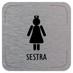 Cedulka na dveře - Sestra - piktogram, hliníková tabulka, 80 x 80 mm