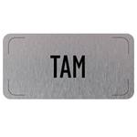 Cedulka na dveře - TAM, hliníková tabulka, 160 x 80 mm