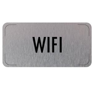 Cedulka na dveře - Wi-Fi, hliníková tabulka, 160 x 80 mm