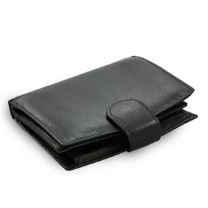 Černá dámská kožená peněženka se zápinkou