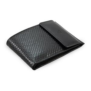 Černá pánská kožená peněženka s klopnou