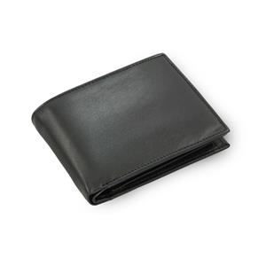 Černá pánska kožená peněženka s vnitřní zápinkou