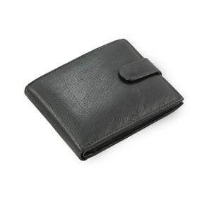 Černá pánská kožená peněženka se zápinkou