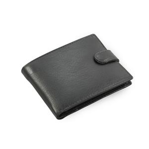 Černá pánská kožená peněženka se zápinkou