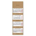 Čtyřměsíční kalendář Kvatro Kraft skládaný český 2027 - šedý