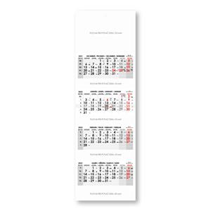 Čtyřměsíční kalendář Kvatro skládaný Slovenský 2022 - šedý