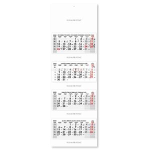 Čtyřměsíční kalendář Kvatro skládaný Slovenský 2023 - šedý