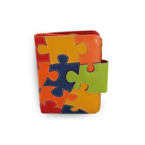 Dámská kožená peněženka s motivem puzzle