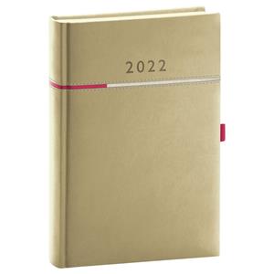 Denní diář 2022 A5 Tomy - béžová/růžová
