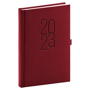 Denní diář 2023 A5 Vivella Classic - vínová