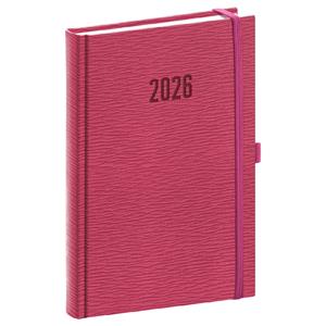 Denní diář 2026 A5 Rivoli - růžová