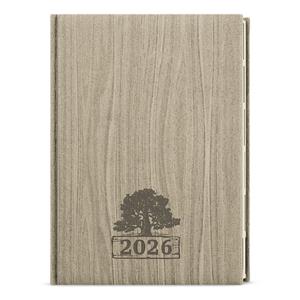Denní diář 2026 Ctirad s výsekem Wood A5 - světle hnědá