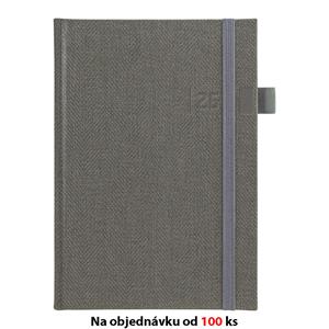Denní diář 2026 slovenský A5 Tweed - šedá