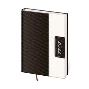 Denní diář A5 2022 Erie - černo/bílá