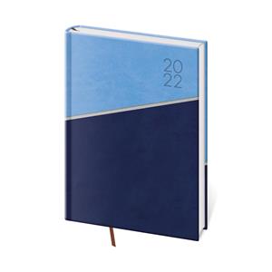 Denní diář A5 2022 Line - modrá