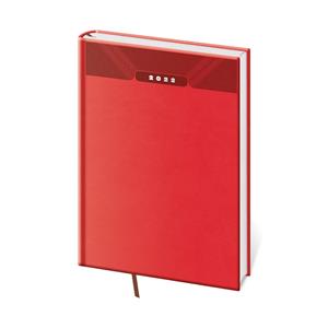 Denní diář A5 2022 Print Classic - červená