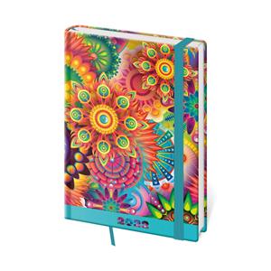 Denní diář A5 2022 Vario s gumičkou - Abstract