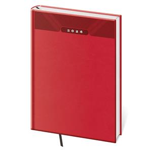 Denní diář A5 2024 Print Classic - červená