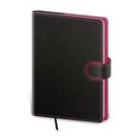 Denní diář A5 2025 Flip - antracit/magenta