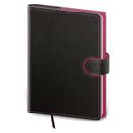 Denní diář A5 2026 Flip - antracit/magenta