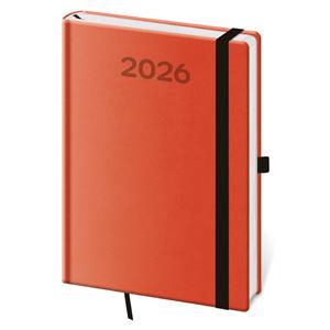 Denní diář A5 2026 Print Pop - oranžová