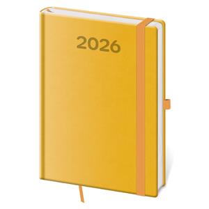 Denní diář A5 2026 Print Pop - žlutá