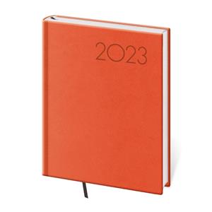 Denní diář B6 2023 Print Pop - oranžová