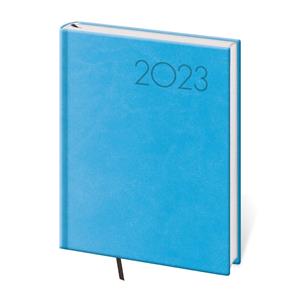 Denní diář B6 2023 Print Pop - světle modrá