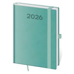 Denní diář B6 2026 Print Pop - světle zelená