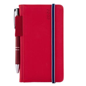 Diář AMOS týdenní kapesní 2022 polský - červená/modrá gumička