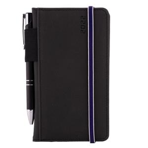 Diář AMOS týdenní kapesní 2022 slovenský - černá/modrá gumička