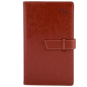 Diář BELT týdenní kapesní 2016 český - hnědá/béžová
