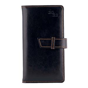 Diář BELT týdenní kapesní 2022 polský - černá/hnědá