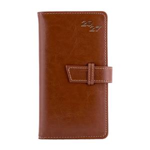 Diář BELT týdenní kapesní 2027 český - hnědá/béžová