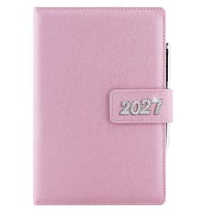 Diář BRILIANT denní A5 2027 český - světle růžová