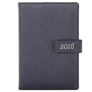 Diář Briliant denní B6 2016 český - černá