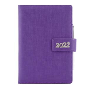 Diář BRILIANT denní B6 2022 - fialová