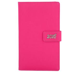 Diář Briliant týdenní kapesní 2016 český - růžová