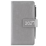 Diář BRILIANT týdenní kapesní 2027 český - stříbrná