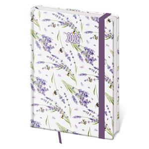 Diář denní A5 2026 Vario - Lavender s gumičkou
