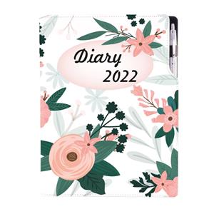 Diář DESIGN denní A4 2022 - Květiny