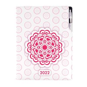 Diář DESIGN denní A4 2022 - Mandala červený
